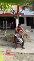 Funny moment.... This man is very affair