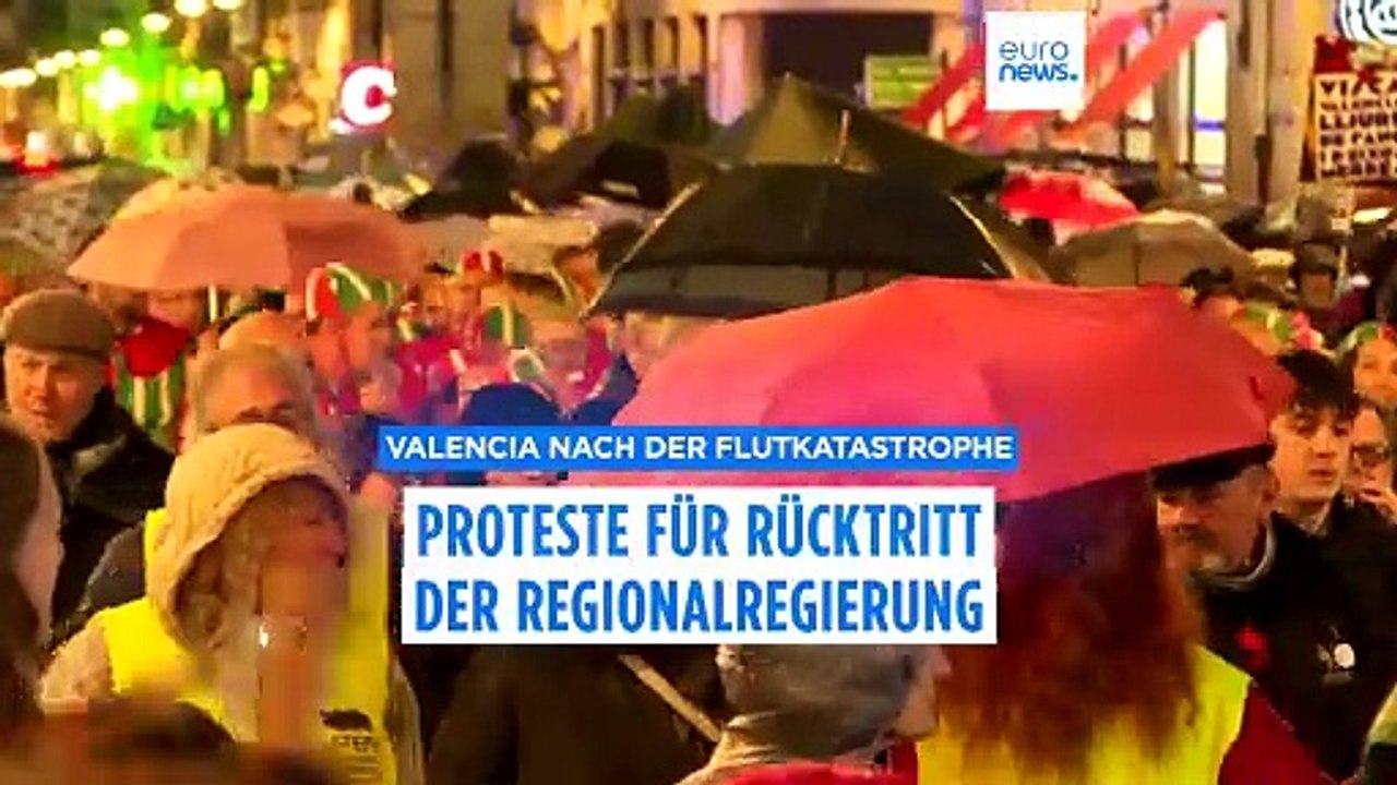 Valencia: Zehntausende fordern weiterhin Rücktritt der Regionalregierung