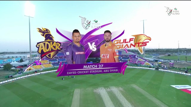ILT20 S3 | हिंदी - Cricket Highlights | Sunil Narine और James Vince | ADKR vs GG - M 27 | 01st Feb