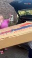 'Are we going to feed the street?' - Man brings a 32 inch pizza home for lunch
