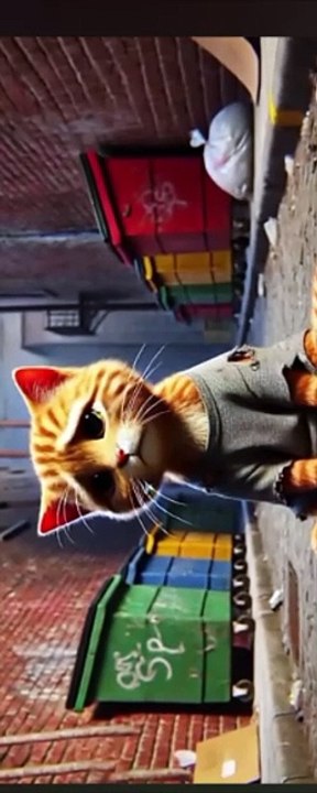 Cute cat sad