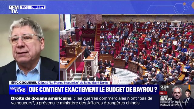 C'est un budget beaucoup plus austéritaire , déclare Eric Coquerel, député La France Insoumise