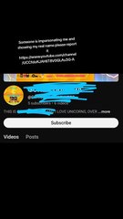 Someone is impersonating me and showing my real name please report ithttps://www.youtube.com/channel/UCCfdoKJAHIiT8V0GLAu3G-A