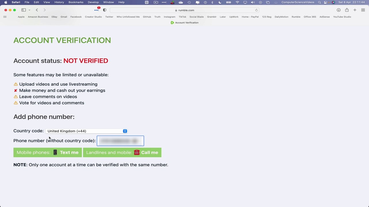 How to VERIFY Your Account for Rumble On a Mac Computer - Basic Tutorial | New