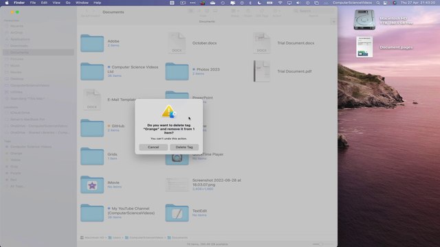 How to DELETE a Tag On the Finder Application Using a Mac - Basic Tutorial | New