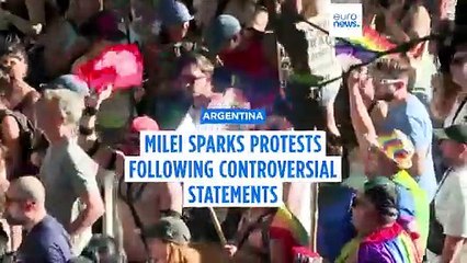 President Milei's homophobic Davos speech spark protests across Argentina