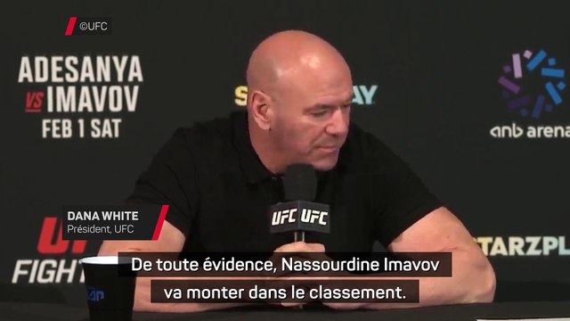 UFC Saudi Arabia - White : Le gars qui a vraiment brillé ce soir, c'est Imavov