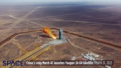 Drone Footage Of Chinese Rocket Launched A Yaogan-34 Satellite