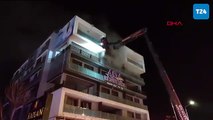 Denizli’de 7 katlı bir apartmanda yangın çıktı, mahsur kalanları kurtarma çalışmaları sürüyor