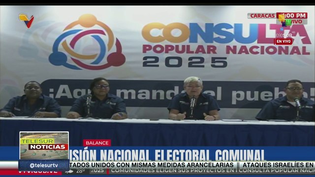 Comisión Nacional Electoral Comunal de Venezuela ofreció balance de la Consulta Popular