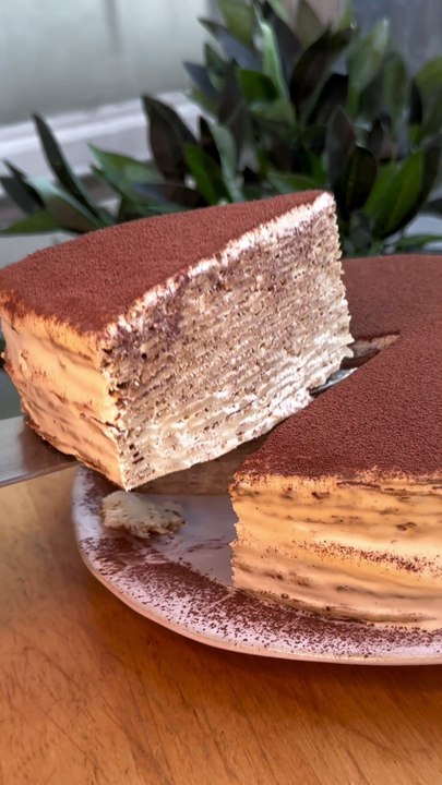 Gâteau mille-crêpes façon tiramisu 🥞