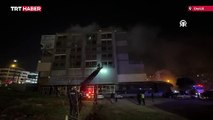 Denizli'de 7 katlı binada yangın: Mahsur kalanları kurtarma çalışması sürüyor