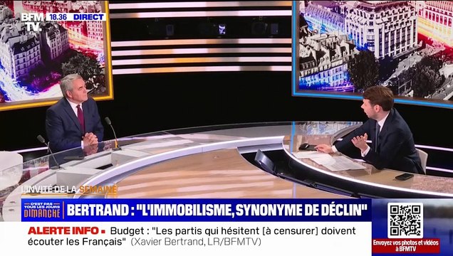 Xavier Bertrand (LR): Les partis qui hésitent (à voter la censure), qu'ils écoutent les Français
