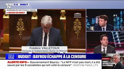 Adoption du budget: "Si on avait censuré, la situation aurait été bien pire", explique le porte-parole du Rassemblement national