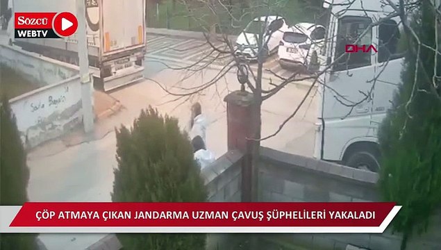 Kızlara kurusıkı tabancayla ateş açan 2 şüpheliyi; çöp atmaya çıkan Uzman Çavuş yakaladı