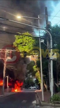 Incêndio de grandes proporções atinge supermercado em construção em bairro nobre de Salvador