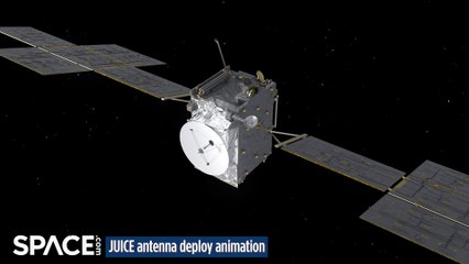 Watch How ESA Juice Spacecraft's Antenna Was Released From The Mounting Bracket