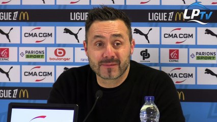 De Zerbi : "Je suis chanceux et privilégié, ce stade est vraiment unique en Europe"