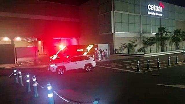 Bombeiros atendem vítima que se feriu no Catuaí Shopping Cascavel