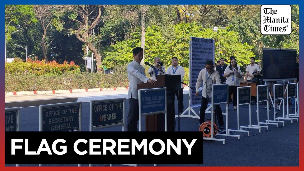 Marcos son at House flag ceremony
