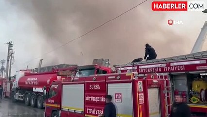 Bursa'da tekstil fabrikasında yangın