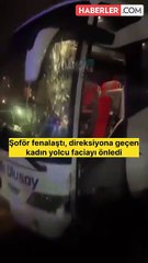 Kalp krizi geçiren şoförü kadın yolcu kurtardı