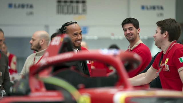Le premier jour de Lewis Hamilton à la Scuderia Ferrari