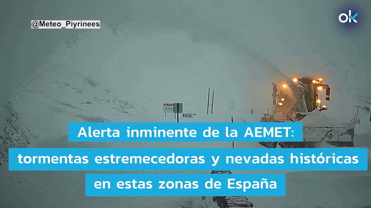 Alerta inminente de la AEMET: tormentas estremecedoras y nevadas históricas en estas zonas de España