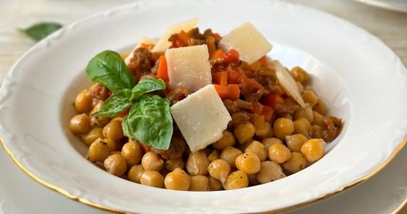 Garbanzos a la boloñesa