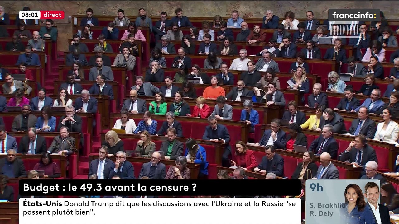 Le Premier ministre François Bayrou fera usage pour la première fois cet après-midi de l’article 49.3 pour faire adopter le budget à l’Assemblée nationale - VIDEO
