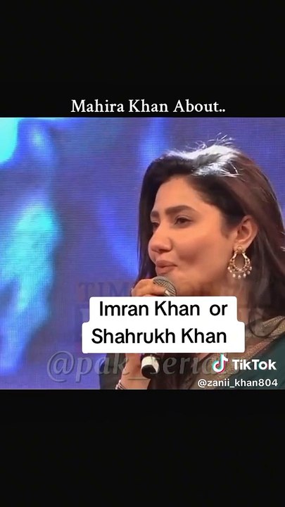 Mahira Khan about shahrukh Khan or Imran Khan ❤️‍🔥 #mahirakhan