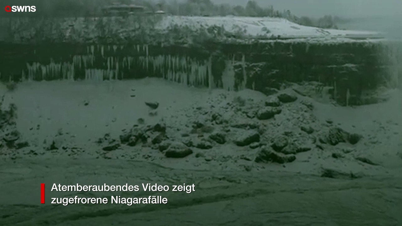 Atemberaubendes Video zeigt zugefrorene Niagarafälle