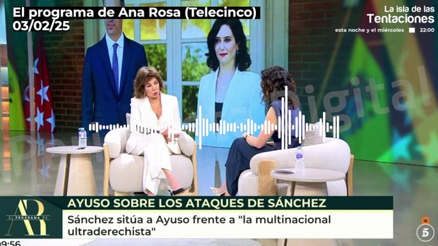 💥 AYUSO saca la APISONADORA en el PROGRAMA de ANA ROSA y APLASTA a PEDRO SÁNCHEZ