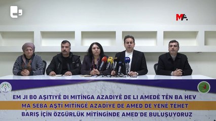 Diyarbakır'daki 'Barış ve Özgürlük' mitingine çağrı: 'Hep birlikte barışı sağlayalım'