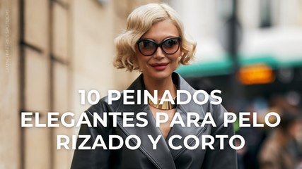 10 peinados elegantes para pelo rizado y corto