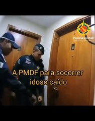 Idoso desmaia sozinho em casa e é resgatado pela PMDF