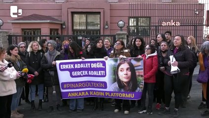 Adalet Bakanlığı önünde kadınlardan Yargıtay’ın Pınar Gültekin kararına tepki