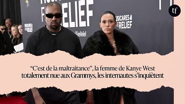 “C’est de la maltraitance”, la femme de Kanye West totalement nue aux Grammys, les internautes s’inquiètent