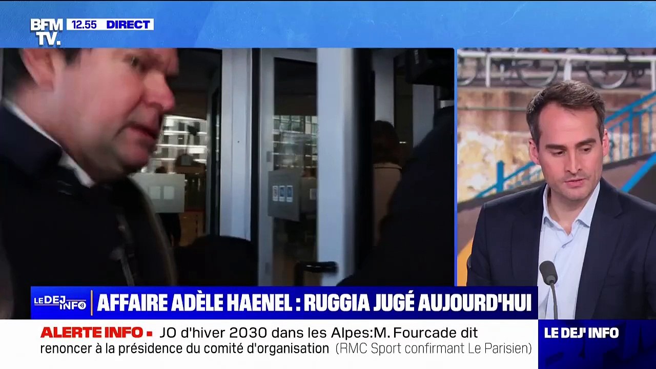 Adèle Haenel arrive au tribunal judiciaire de Paris, où sera rendu ce lundi le jugement de réalisateur Christophe Ruggia, qu'elle accuse d'agression sexuelle