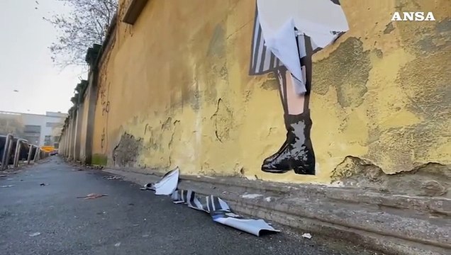Milano, sfregiati i murales di Palombo con Bruck e Segre
