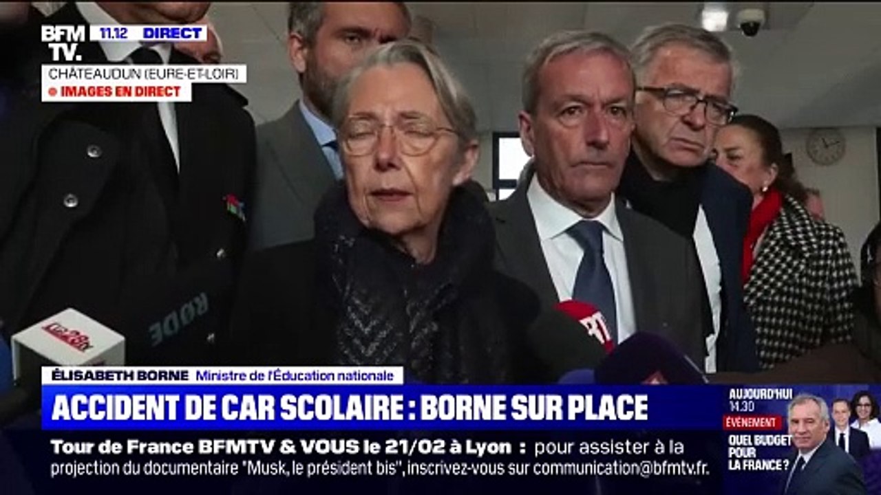 Accident mortel de car scolaire jeudi dernier à Châteaudun: "Toute l'éducation nationale est en deuil", déclare la ministre Elisabeth Borne - VIDEO