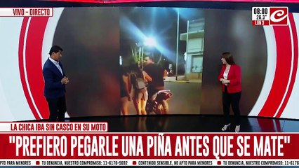 Tremendo: atacó a golpes a su hija porque circulaba sin casco a bordo de una moto