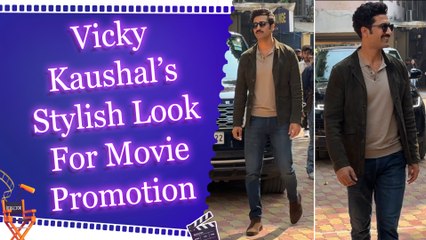 Vicky Kaushal spotted promoting his movie In Bandra in a simple yet stylish look