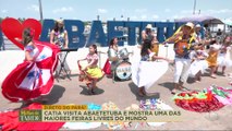 Catia Fonseca conhece o carimbó paraense e cai na dança | Melhor da Tarde