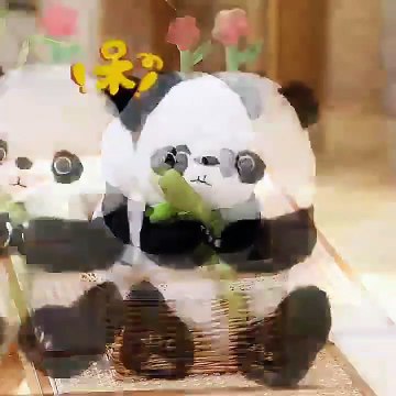 Yangzhou new sunrise wholesale Hot Sale Plush simulation Panda Teddy Bear Stuffed Animal toy with bamboo decoration