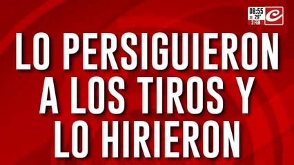Motochorros persiguieron a un joven para robarle y lo hirieron de bala