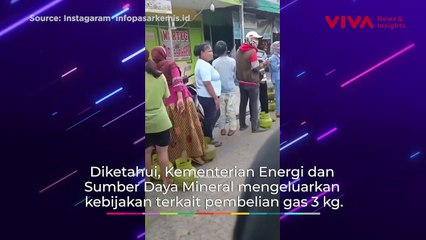 Di Tengah Hujan Deras, Warga Rela Antre Demi Gas LPG 3 Kg