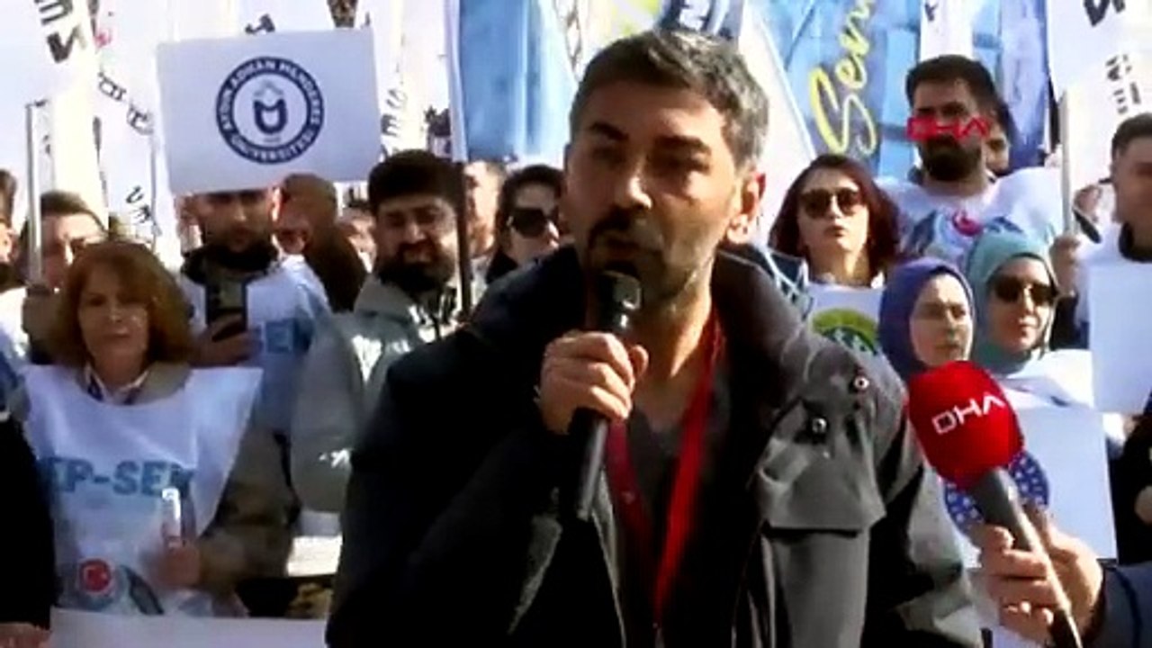 Hep-Sen'den bakanlık ve YÖK binası önünde basın açıklaması