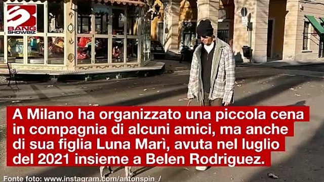 Antonino Spinalbese festeggia i 30 anni con la figlia avuta da Belen