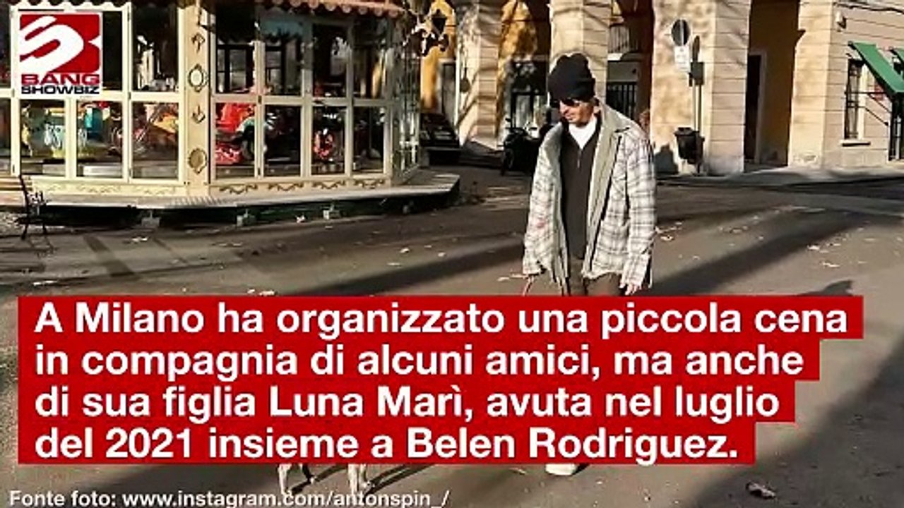 Antonino Spinalbese festeggia i 30 anni con la figlia avuta da Belen